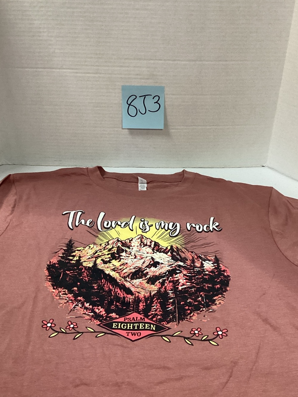 Rust Short-Sleeve Graphic Tee — The Lord Is My Rock